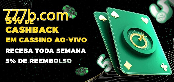 Promoções do cassino ao Vivo 777b.com